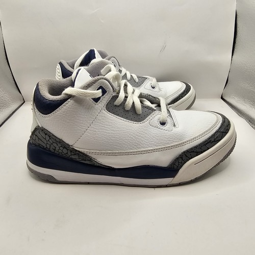 Jordan 3 Retro Bianco Midnight Navy (DM0966 140) Taglia 3Y Scarpe Bambini Sneakers