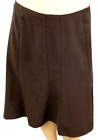 Nycc brown side zipper closure spandex stretch pleated hem skirt 26/28W