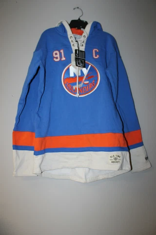New NHL New York Islanders #91 TAVARES OLD TIME heavy cotton hoodie women M Cover