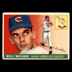 Bill Wilson 1955 Topps Kansas City Athletics #86 Vintage Set Filler!