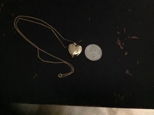Vintage 10K Heart Locket And 10k Necklace - Picture 1 of 1