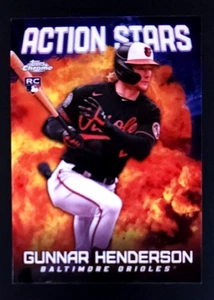 2023 Topps Chrome Update Action Stars Gunnar Henderson RC #AS-2 Orioles - Picture 1 of 2