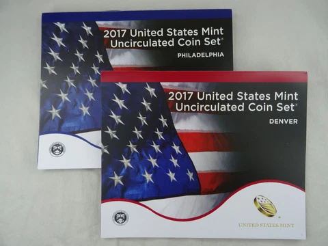 2017 P & D US Mint Set Uncirculated 20 Coins OGP Original Mint Packaging Cover