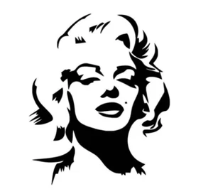 DECALCOMANIA VINILE VISO MARILYN MONROE - SAGOME FAMOSE STAR DEL CINEMA - Foto 1 di 2