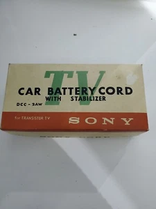 Sony DCC-2A Car Battery Cord With Stabilizer For Transistor TV Japan Vintage - Picture 1 of 3