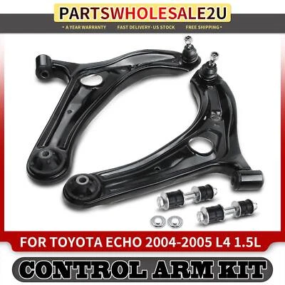 Barra estabilizadora brazo de control inferior delantero 4 piezas para Toyota Echo 2004-2005 1,5 L Foto 1 de 4