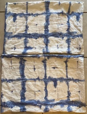 Juego de 2 fundas de almohada nuevas IKEA Tankvard 100 % lino ESTÁNDAR azul blanco Foto 1 de 4