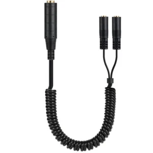 6.35mm 1/4 inch TRS Female to Dual 3.5mm Female Audio Y Splitter Cable 0.8m - Picture 1 of 5