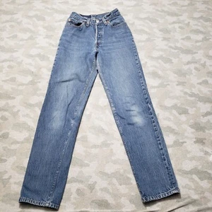 Vintage Levi's 501 Jeans Womens Blue Straight Leg Button Fly Made In USA 90s - Picture 1 of 12