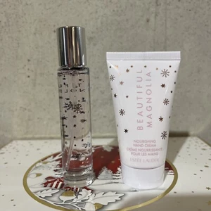 Set Estee Lauder Beautiful Magnolia EAU De Parfum Spray .34oz & Hand Cream 1oz - Picture 1 of 3