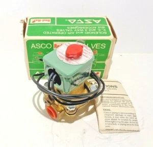 3/8" Asco Redhat 8210D1MO Solenoid Valve, 2 Way, Air, Gas, Water 120V/60hz 6W - Picture 1 of 5