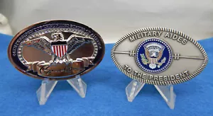 PRESIDENT OBAMA WHITE HOUSE & MILITARY AIDES TO THE PRESIDENT OVAL COIN'S SET - Picture 1 of 6