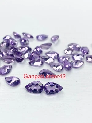 Natural Pink Amethyst Faceted Pear Cut 7x5 mm Calibrated Size Loose Gemstone E - Image 1 of 4