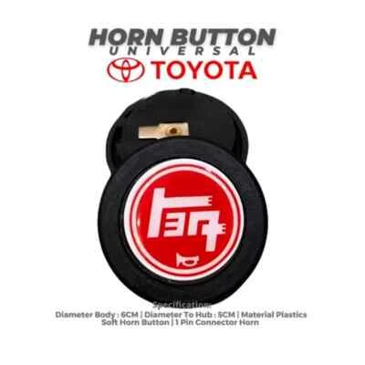 APTO PARA TOYOTA VOLANTE BOCINA BOTÓN DEPORTIVO ROJO Foto 1 de 4