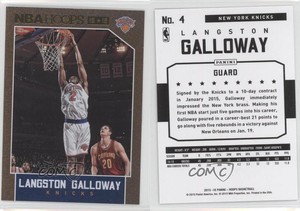2015-16 Panini NBA Hoops Gold Langston Galloway #4