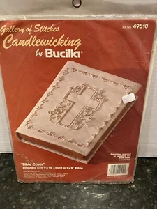 Bucilla Gallery of Stitches 49510 Candlewicking Bible Cover 9X15" Kit New Sealed - Picture 1 of 3