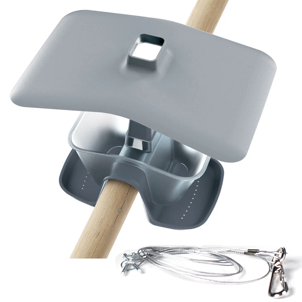 Vogelfutterstation Vogelfutterhaus aus Kunststoff mit Silo Hängen Rund - Bild 1 von 4