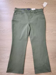 NYDJ Womens Jeans Olive Green 18 Stretch Denim Marilyn Cropped Capri Pants NWT - Picture 1 of 13
