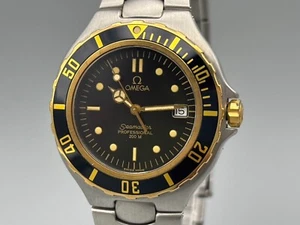 Vintage Omega Seamaster 200m PROFESSIONAL 396.1042 Gold Qz Men's Watch - Picture 1 of 15