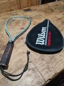RAQUETA BOLA WILSON TEMPEST PLUS CON ASA Y FUNDA DE CUERO - Imagen 1 de 10