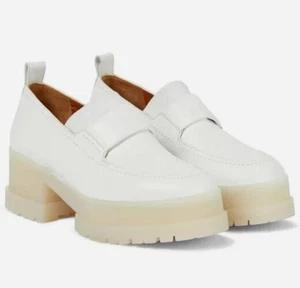 ROBERT CLERGERIE "Waelly" White Platform Loafers Lug Sole 8.5/39 NIB SOLD OUT! - Picture 1 of 7