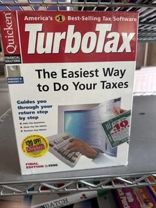 Quicken Turbo Tax 1996 Final Edition for Windows 95 & 3.1 (Sealed) - Picture 1 of 4