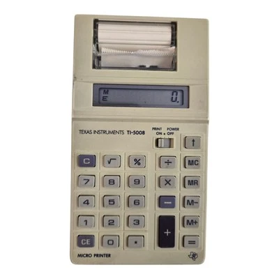 Texas Instruments TI-5008 Micro Printer Calculator - Turns On - Read Description - Image 1 of 4