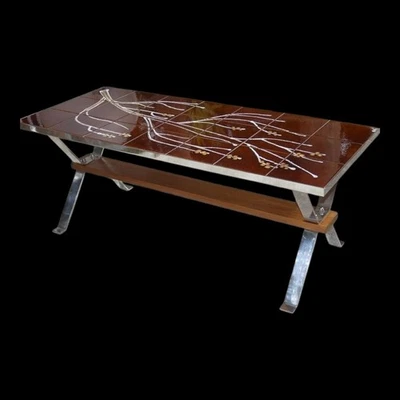 Table basse Vallauris signée ADRI 1950 / 1960 - Photo 1/4