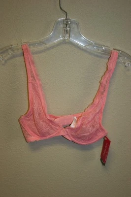 Nuevo con etiquetas Sujetador Xhilaration Talla 32A Rosa Encaje Con Aros Nuevo con Etiquetas Sin Forro 2 Ganchos Foto 1 de 4