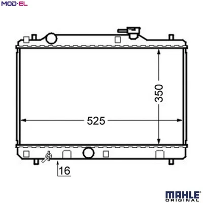 RADIATOR ENGINE COOLING CR 743 000S FOR SUZUKI G13BA/G13BB 1.3L G16B 1.6L 4cyl - Image 1 of 4