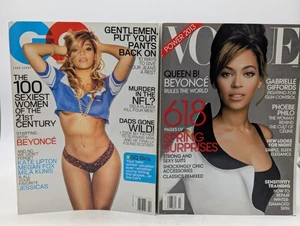 Lot of 2 Beyonce Magazines GQ February 2013 Vogue March 2013 Magazine Sexiest - Picture 1 of 21