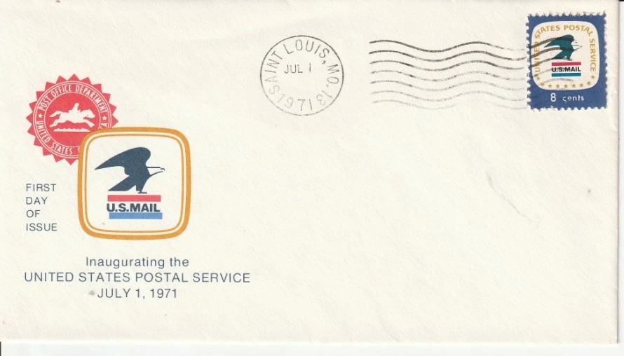 1396 8 cent Postal Service 7-1-71 FDC First Day Saint Louis Missouri - Image 1 of 1