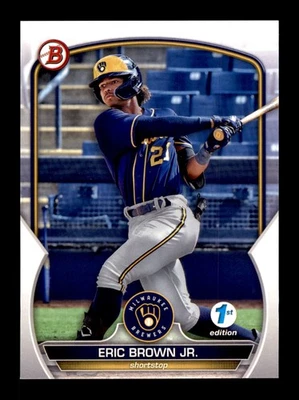2023 Bowman 1st Edition #BPPF-41 Eric Brown Jr. Milwaukee Brewers - Image 1 of 2