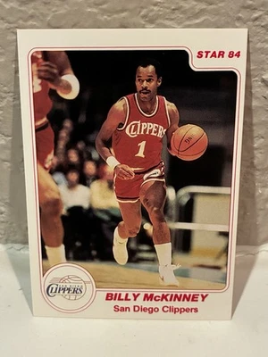 1983-84 Star #128 Billy McKinney San Diego Clippers NRMT G - Image 1 of 2