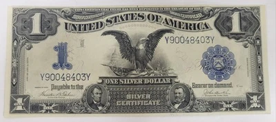 1899 (1) Dollar Silver Certificate Black Eagle Large Note. - Image 1 of 4