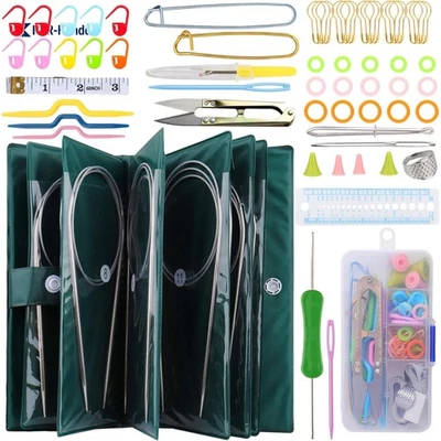 Rundstricknadeln Set 40 cm - 11 Größen von 1,5 mm bis 5,0 mm für jedes Projekt - Bild 1 von 4