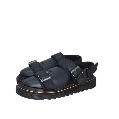 Sandalias de pescador Dr. Martens Kyle J de cuero para jóvenes correa con hebilla negra talla 3 EE. UU. Foto 1 de 4