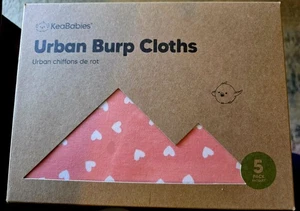 KeaBabies Urban Burp Cloths blanket beautiful 5 Pack, 10"x21", Pink Dreams - Picture 1 of 2