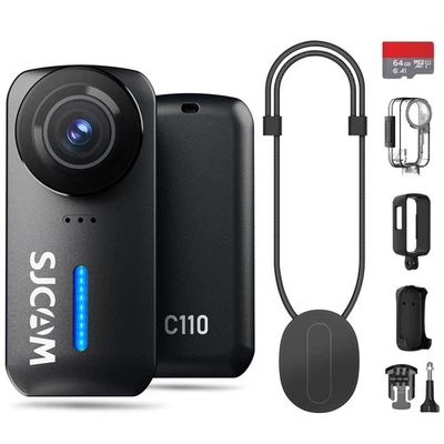 4K Pocket Cam, Tiny Action Camera, Mini Stabilized Body Camera & Portable POV... - Image 1 of 4