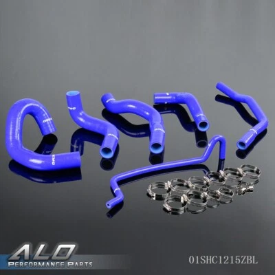 Silicone Hose+Clamps Kit Blue Fit For 2005-2010 Ford Mustang GT/Shelby V8 MT - Image 1 of 4