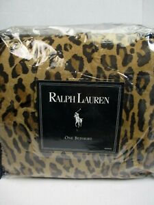 New Ralph Lauren ARAGON Neutral Leopard Print Ruffled Bedskirt - Cal King
