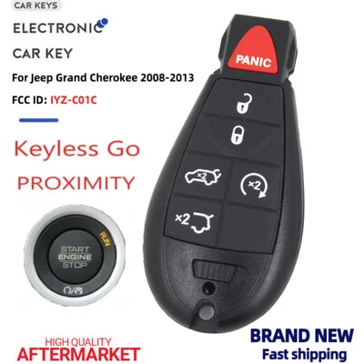 New Proximity Keyless Go Fobik for Jeep Grand Cherokee 2008 - 2013 IYZ-C01C - Image 1 of 4