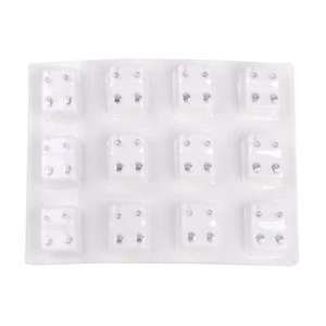 12 Paar Medizinische Ohrstecker Gesundheitsstecker Stahl Ohr Piercing Stecker - Bild 1 von 3