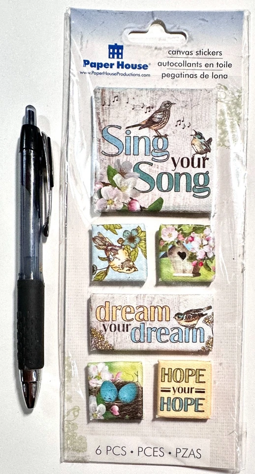 Sing Dream Hope帆布贴纸剪贴簿装饰卡片纸屋 — 第 1/1 张图片