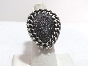 Wildlife by Heidi Klum Pave' & Curb Link Stretch Ring Large - Bild 1 von 7