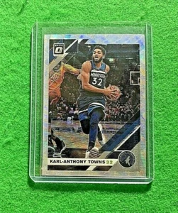 KARL ANTHONY TOWNS PRIZM SILVER WAVE CARD TIMBERWOLVES 2019-20 DONRUSS OPTIC - Picture 1 of 12