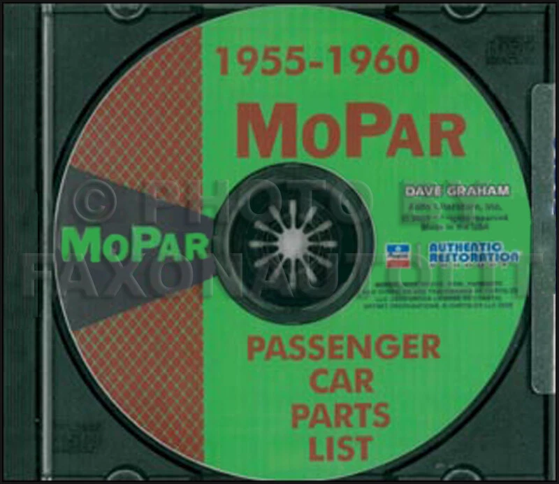Libro Parti CD Chrysler DeSoto Dodge Plymouth 1955 1956 1957 1958 1959 1960 Soto - Immagine 1 di 1