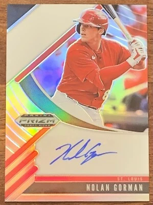 2020 Panini Prizm Draft Picks Nolan Gorman Silver Autograph Cardinals - Image 1 of 3