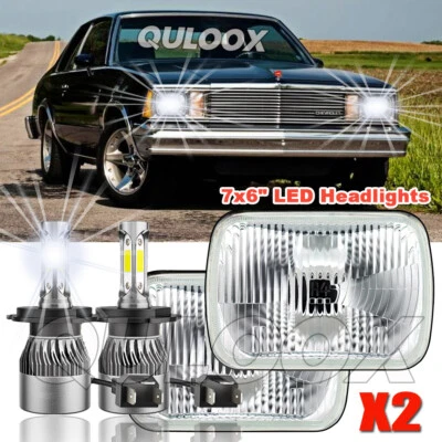 For Chevy Malibu 78-1981 Chevette Corvette DOT Pair 5X7" 7x6 LED Headlight - Image 1 of 4