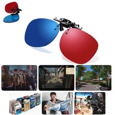 Red Blue Cyan 3D Glasses Hanging Frame Flip Up Myopia Special Stereo Clip Type